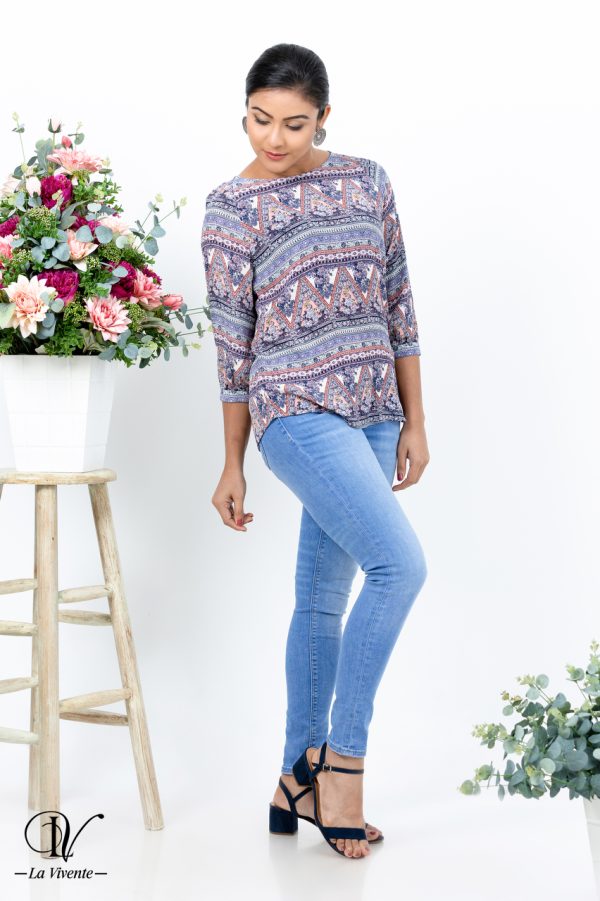Printed Casual Blouse - Image 4