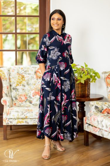 Tropical Printed Maxi Dress