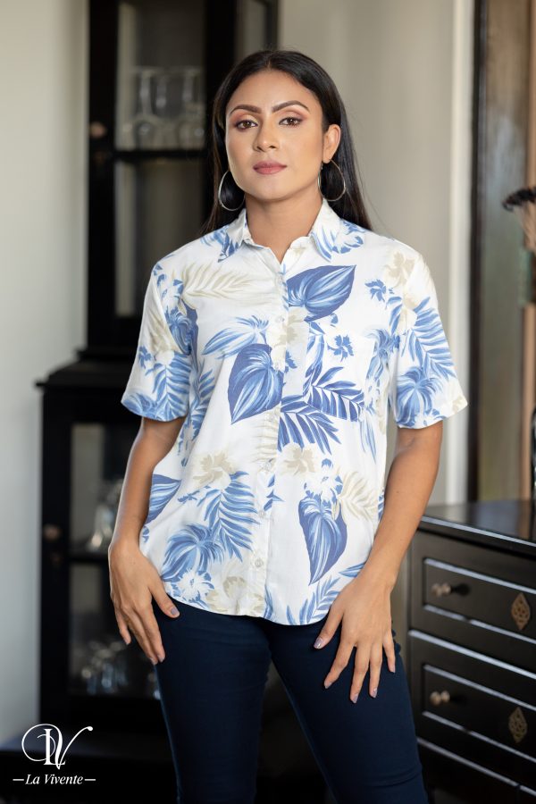 Tropical Printed Shirt Blouse