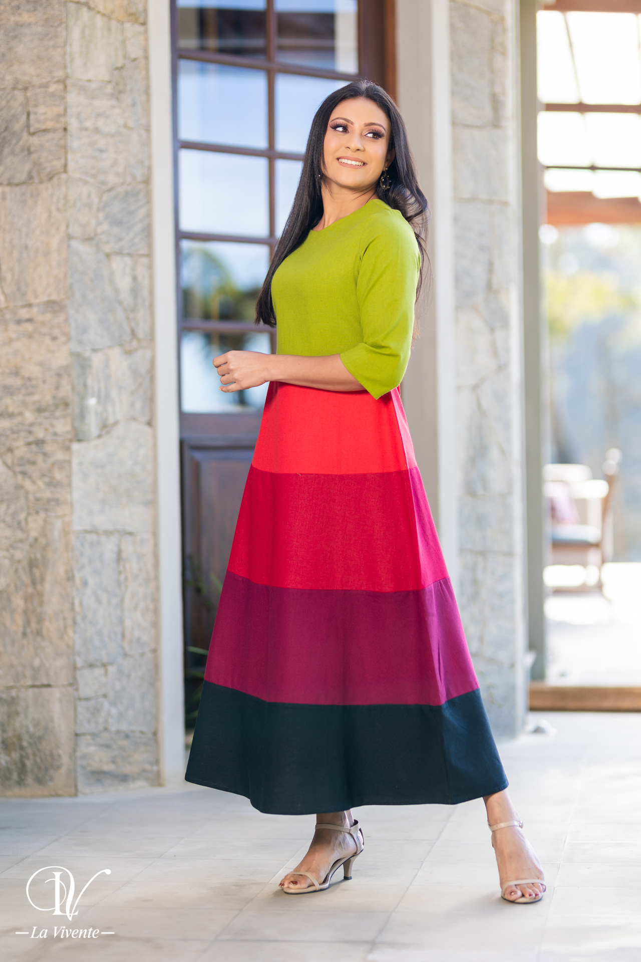 Color-block Maxi Dress - Image 2