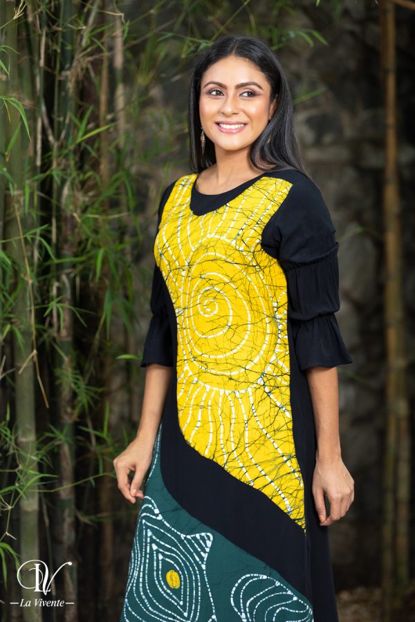 Abstract Batik Maxi Dress - Image 2