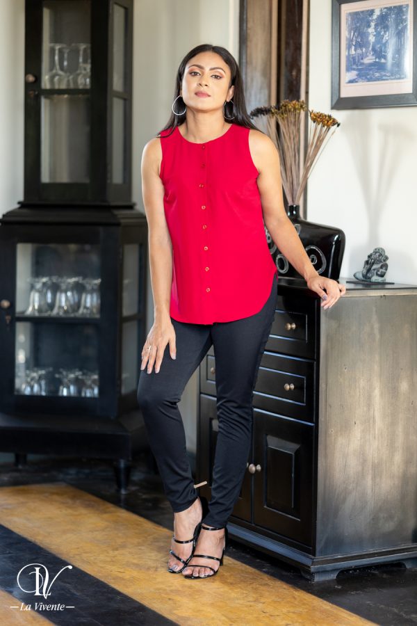 Sleeveless Round Neck Top - Image 4
