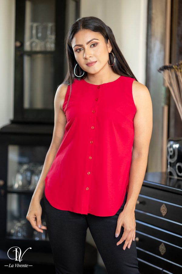 Sleeveless Round Neck Top - Image 2
