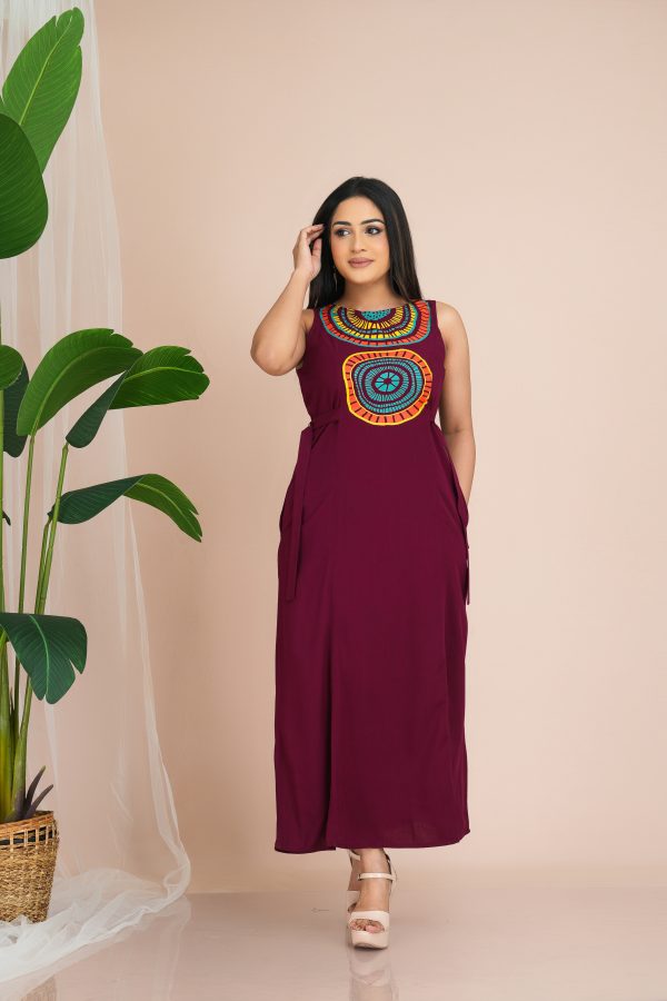Printed Sleeveless Maxi Dress - Image 4