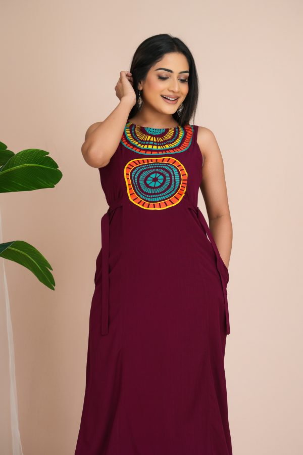 Printed Sleeveless Maxi Dress - Image 3