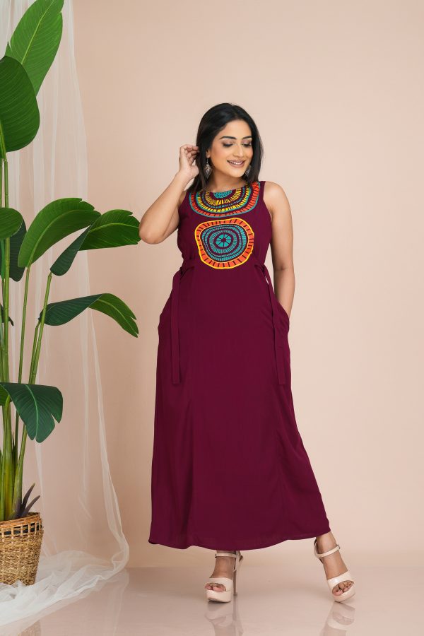 Printed Sleeveless Maxi Dress - Image 2