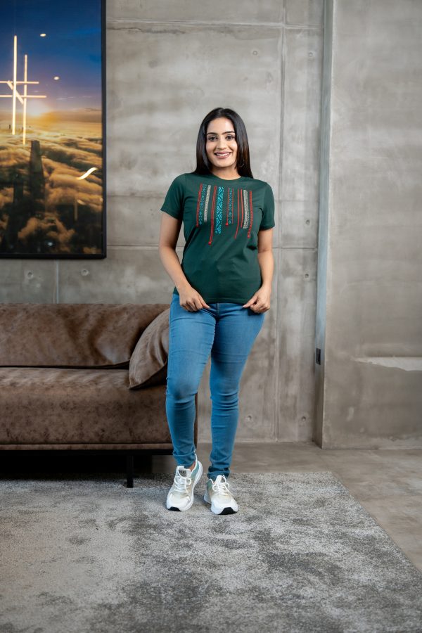 Geometric Embroidered Regular-Fit T-Shirt - Image 5