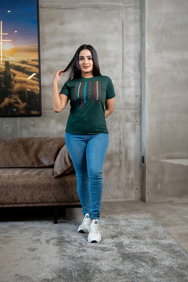 Geometric Embroidered Regular-Fit T-Shirt - Image 4