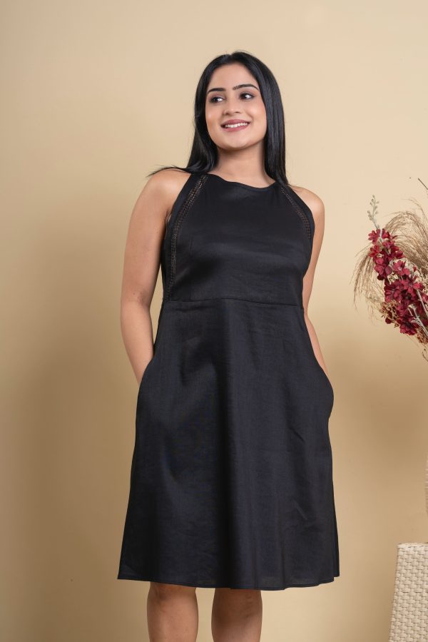 Lace Detailed Cutaway Short Dress - Image 2