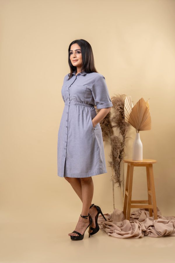 Button-Up Utility Short Dress - Image 4