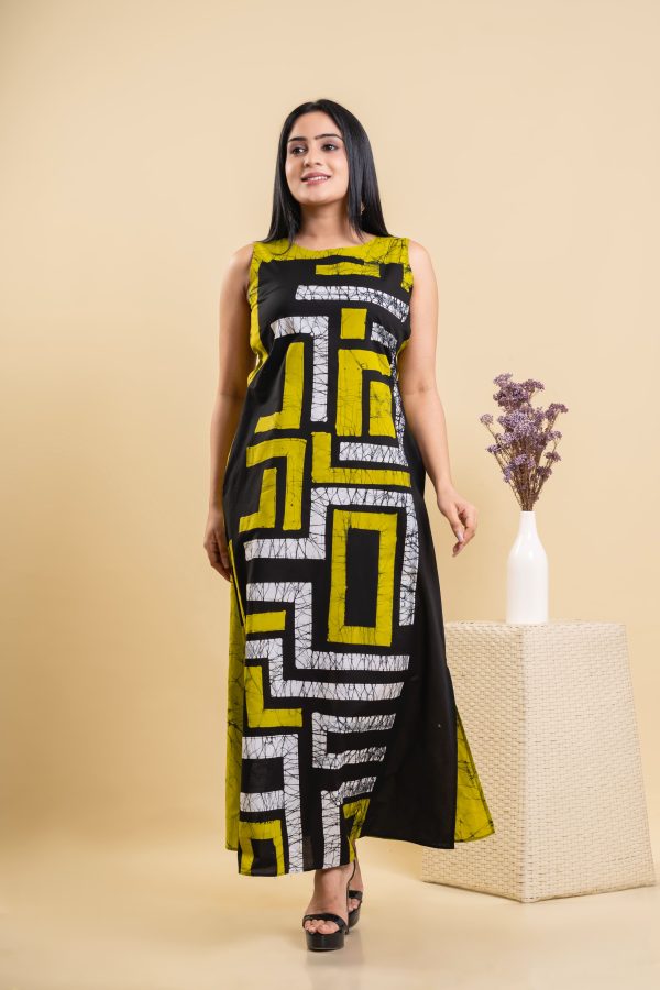Abstract Printed Batik Dress - Image 2