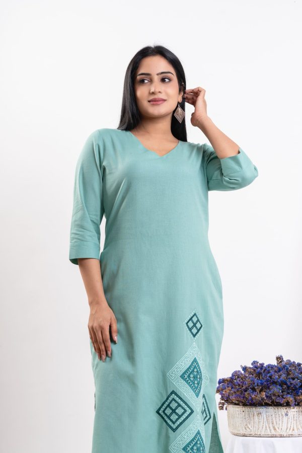 Geometric embroidered maxi dress - Image 4