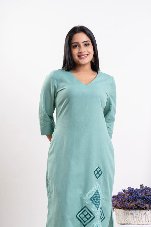 Geometric embroidered maxi dress - Image 5