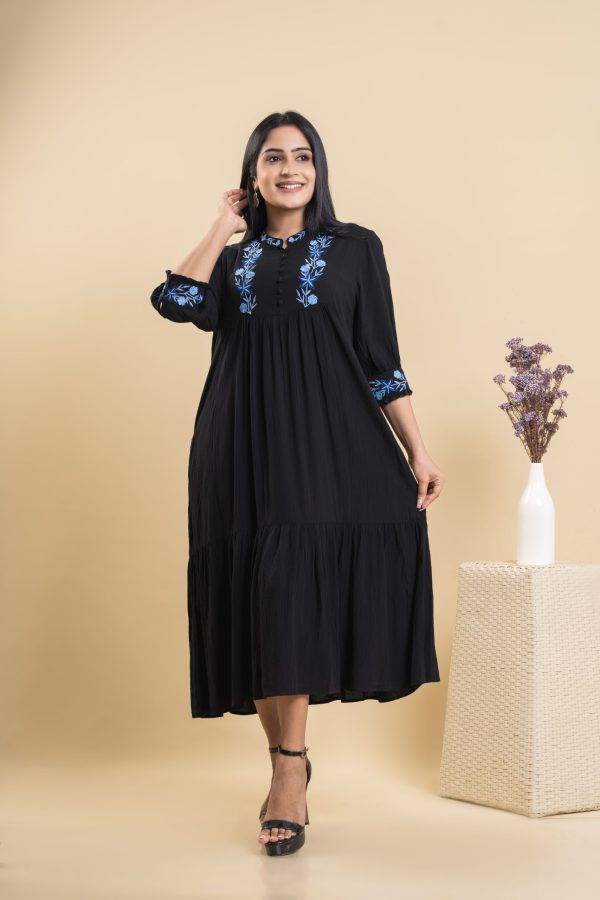 York & cuff embroidered maxi dress - Image 2