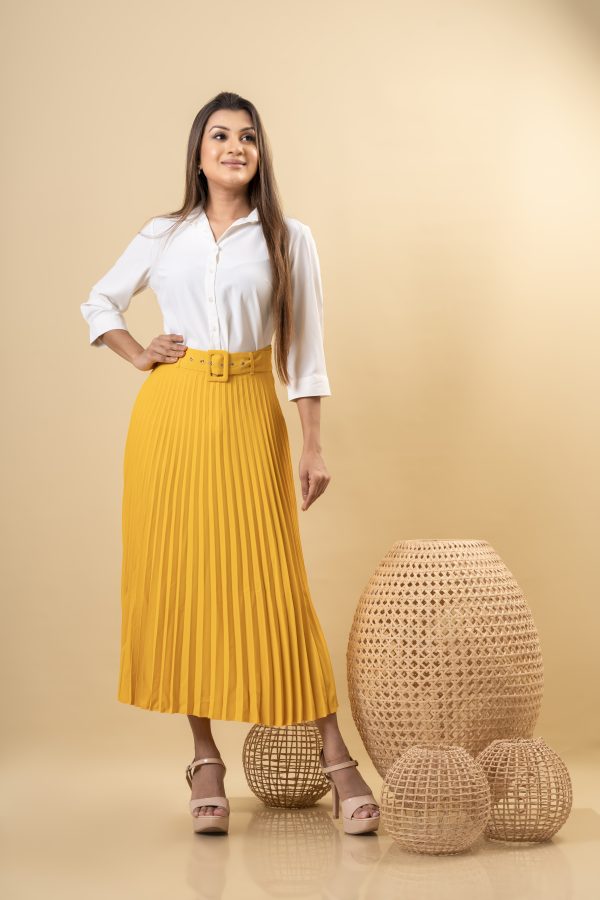 Belted Sunray Maxi Skirt - Image 3