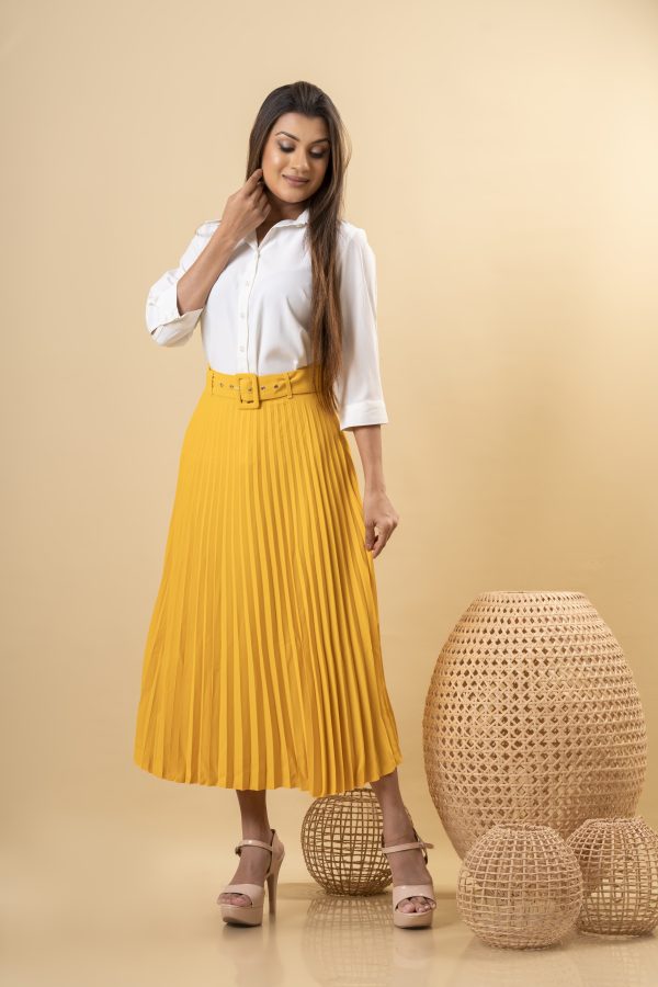 Belted Sunray Maxi Skirt - Image 2