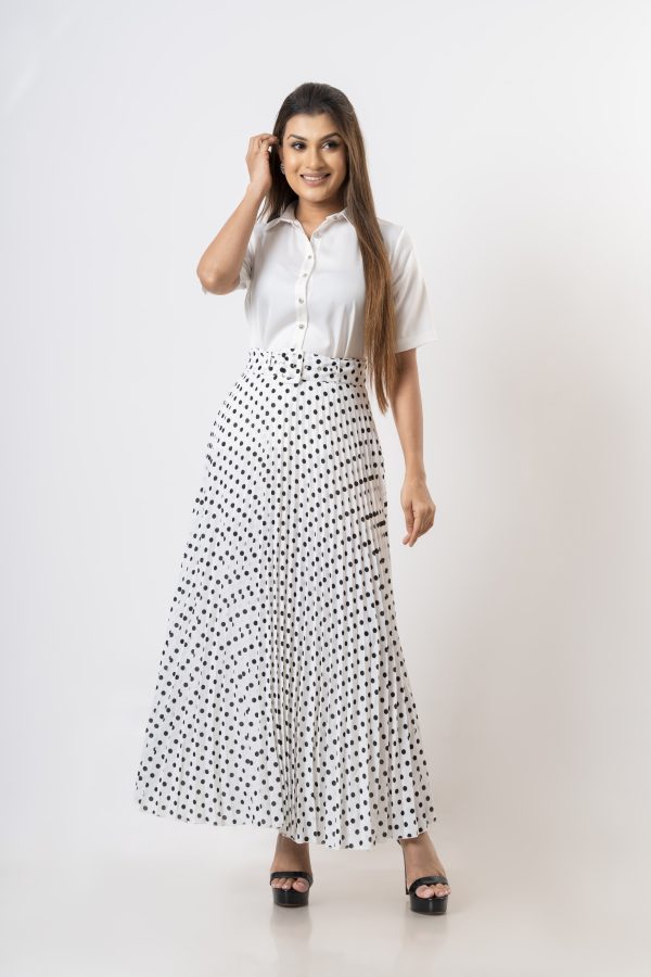 Polka Dot Sunray Maxi Skirt - Image 3
