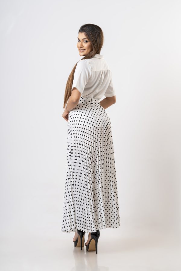 Polka Dot Sunray Maxi Skirt - Image 4