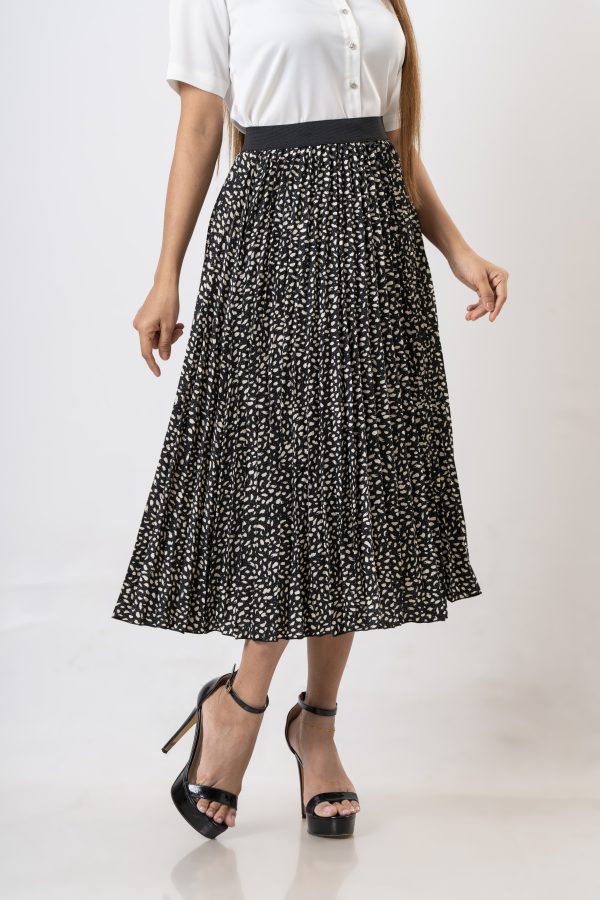 Patterned Sunray Maxi Skirt - Image 3