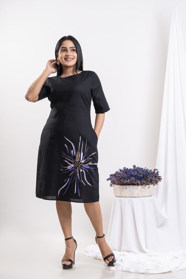 Abstract Printed Short Dress - Image 3