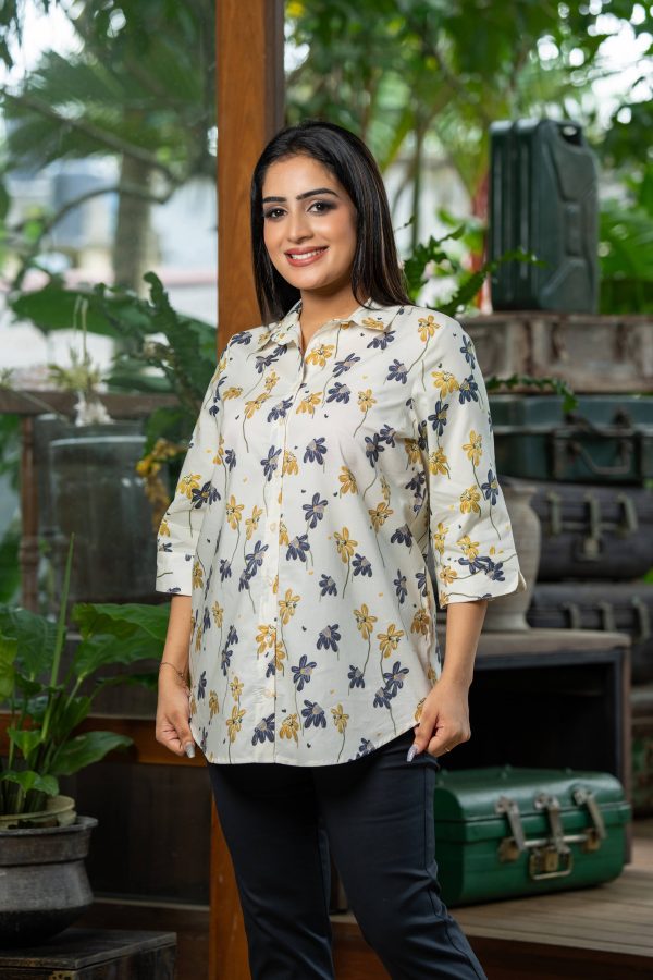 Floral Patterned Button Up Top - Image 3