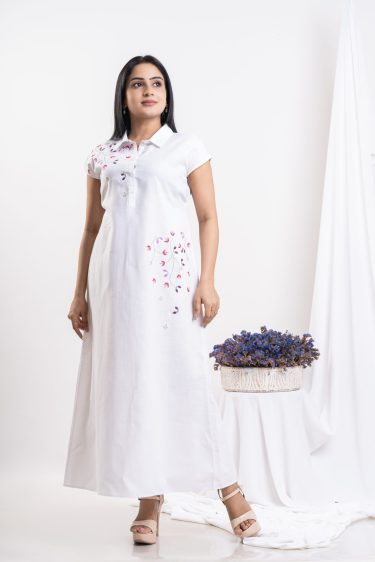 Floral Embroidered Maxi Dress
