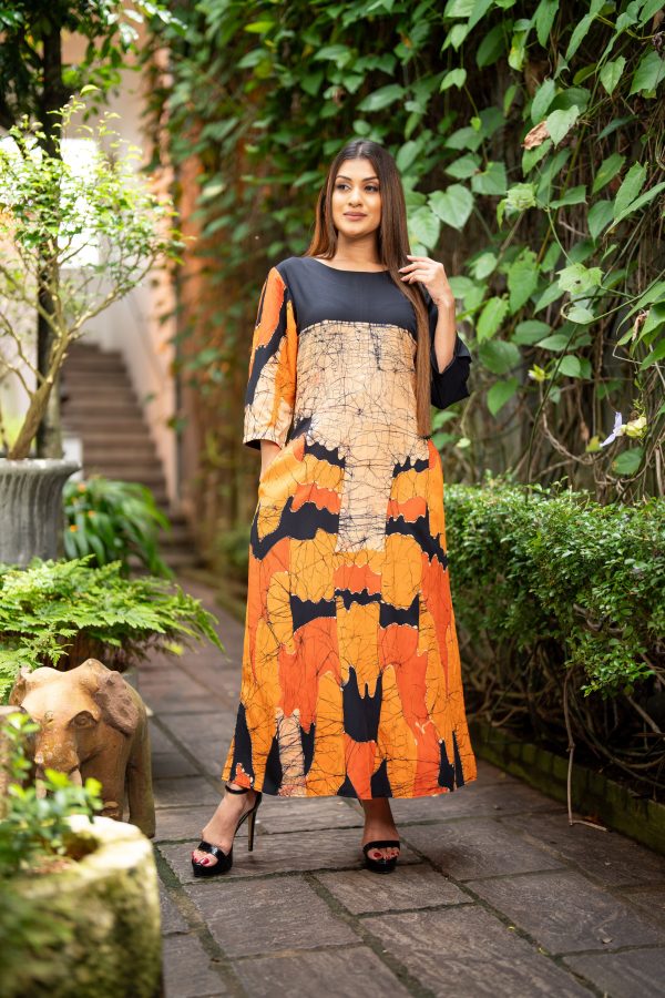 Abstract Batik Maxi Dress - Image 4