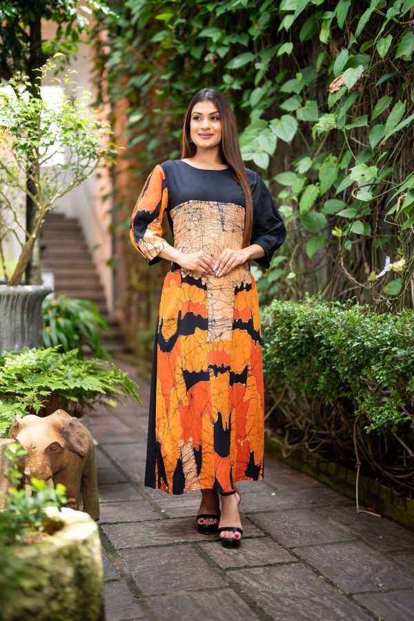 Abstract Batik Maxi Dress - Image 2