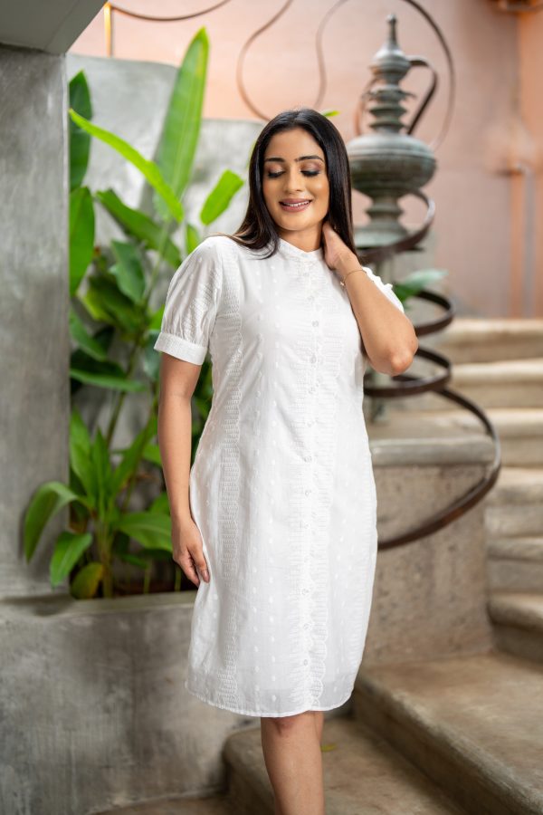 Cutlon White Short Dress - Image 2
