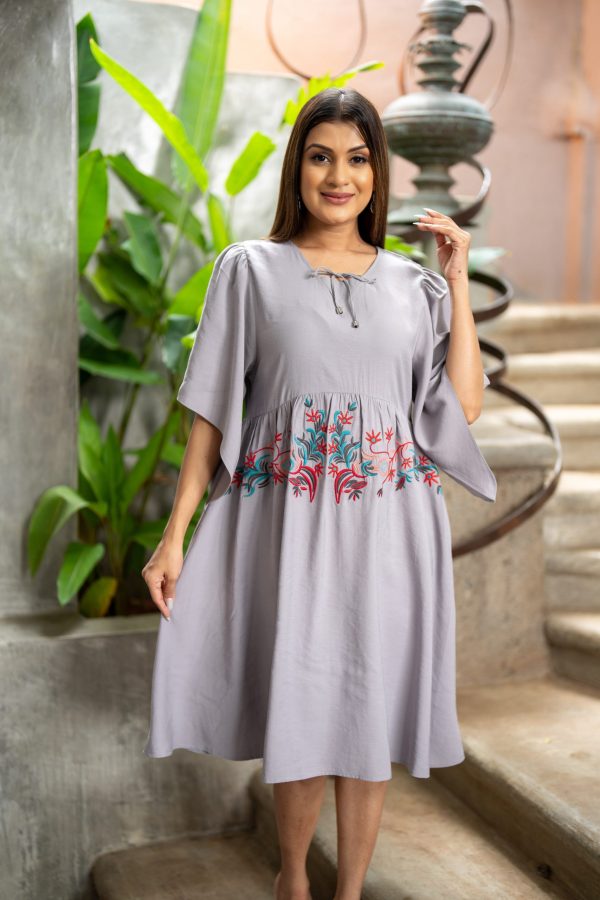 Floral Embroidered Short Dress