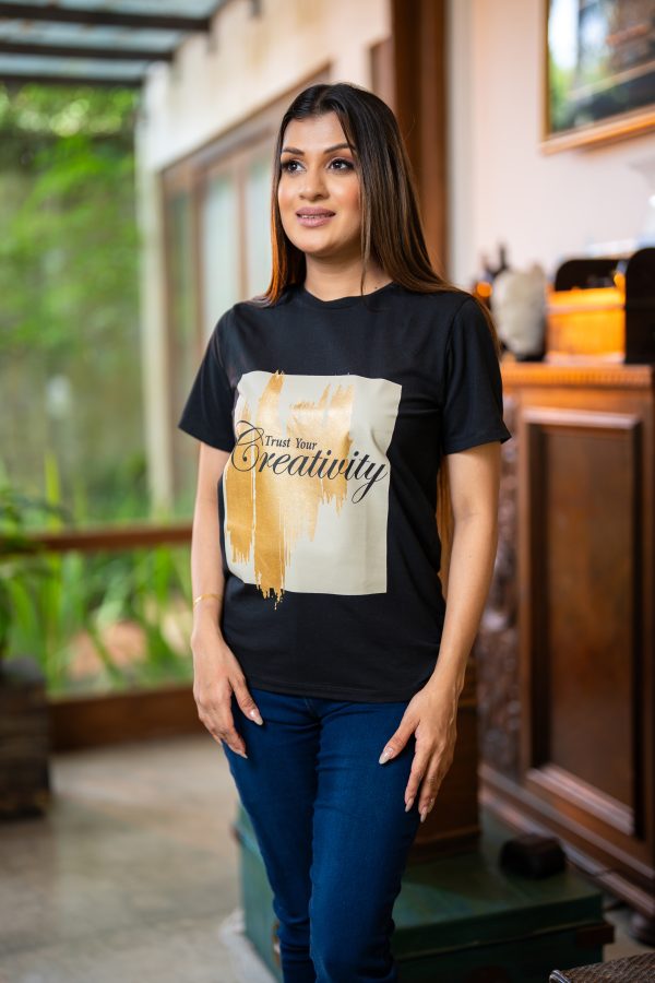 Metallic Printed Regular Fit T-shirt - Image 3