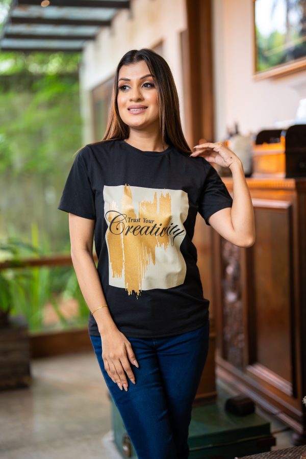 Metallic Printed Regular Fit T-shirt - Image 4