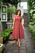 Jewel Necked Midi Dress - Image 2