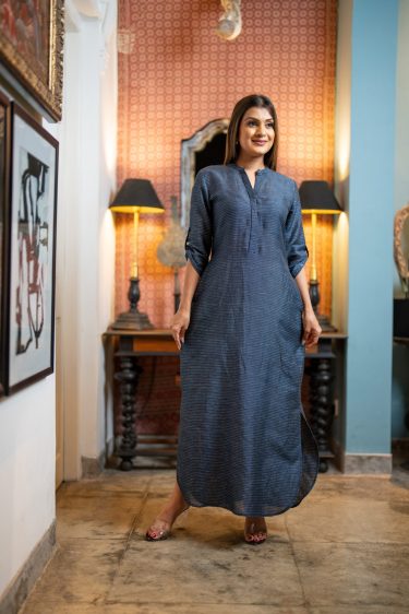 Striped Maxi Shirt Dress