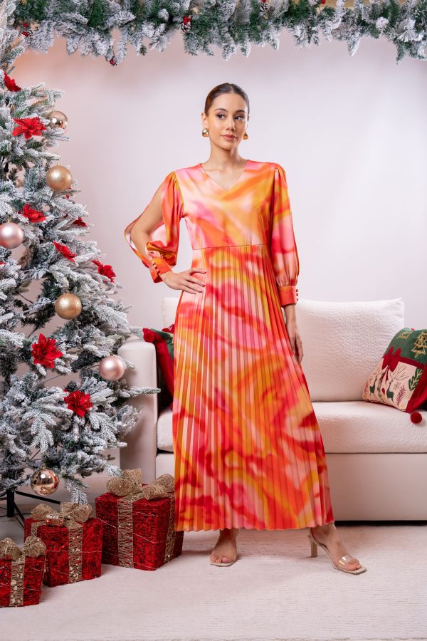 Ombre Sunray Evening Wear Maxi Dress - Image 3