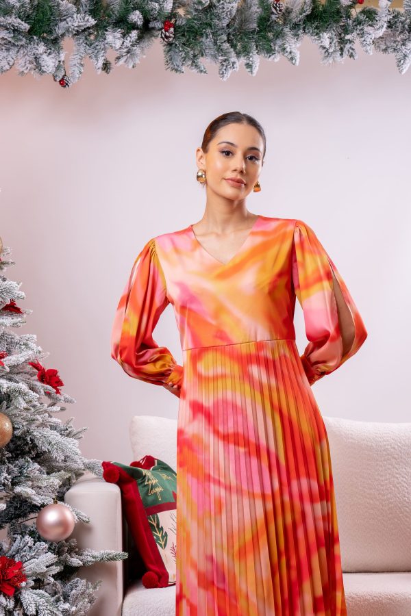 Ombre Sunray Evening Wear Maxi Dress - Image 4