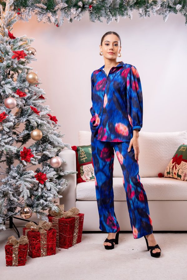 Abstract Patterned Top and Pant Set - Image 2