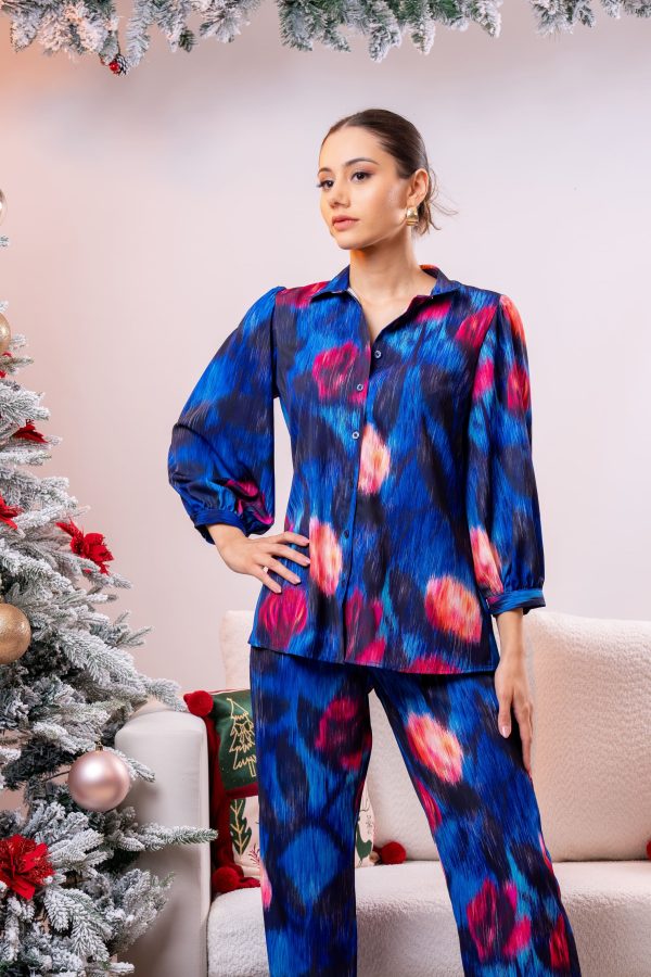 Abstract Patterned Top and Pant Set - Image 4