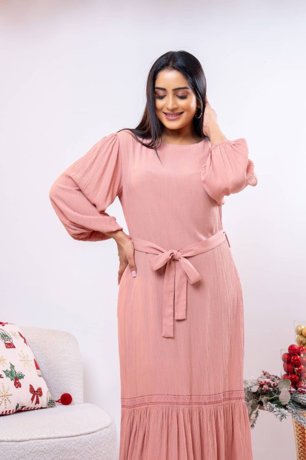 Embroidered Frilled Hem Maxi Dress - Image 6