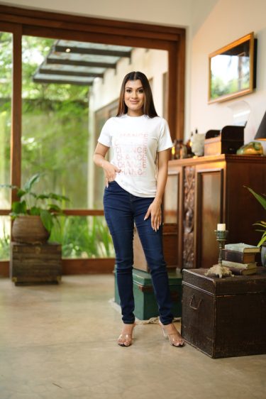 Metallic Printed Regular Fit T-Shirt