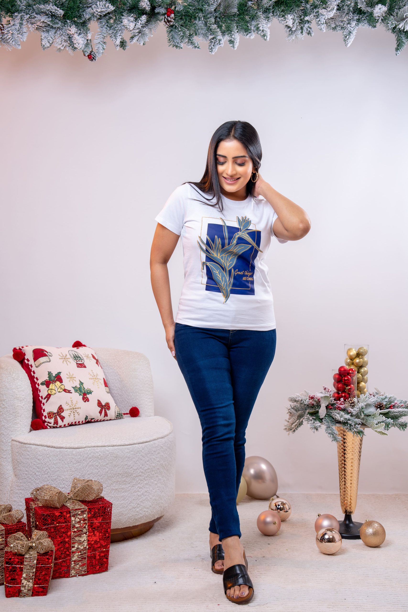 Graphic Printed Crew Neck T-Shirt - Image 4