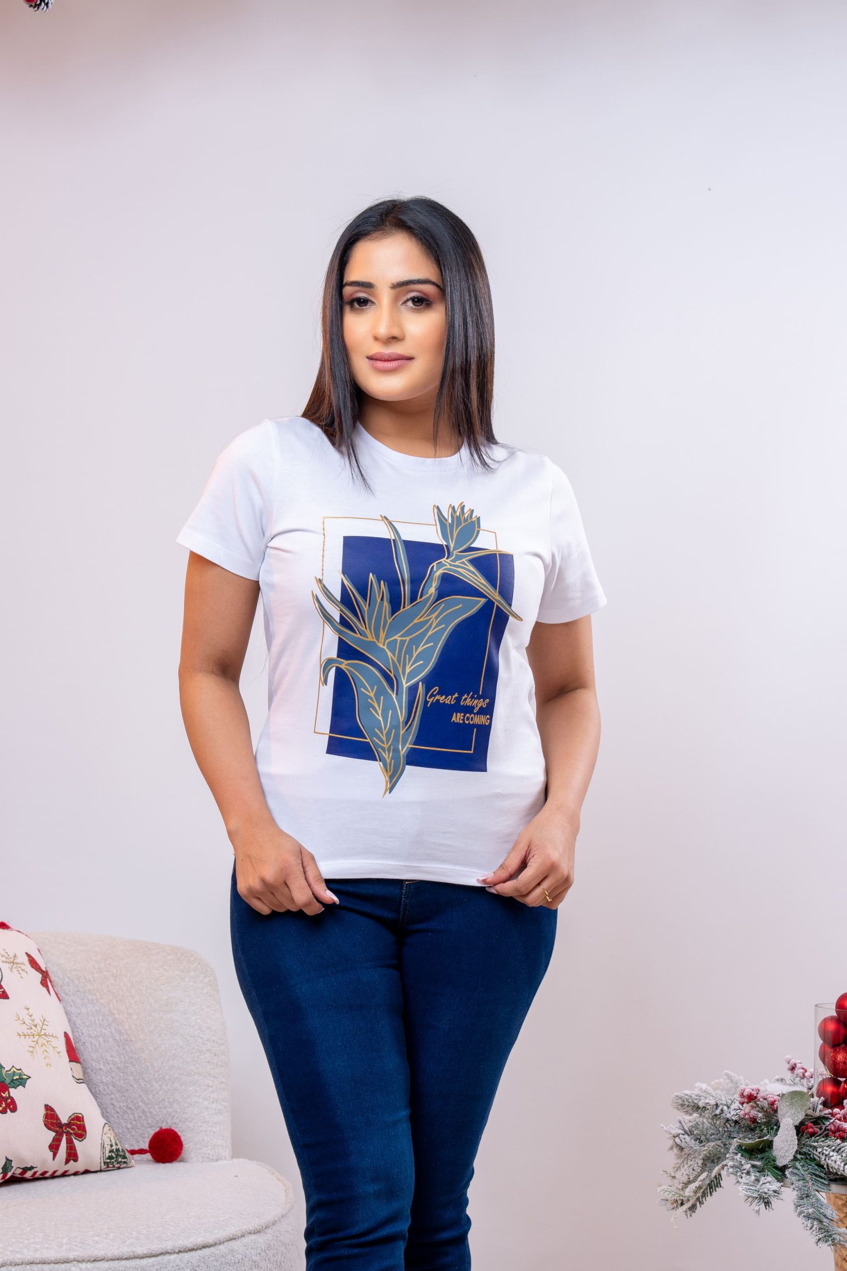 Graphic Printed Crew Neck T-Shirt - Image 3