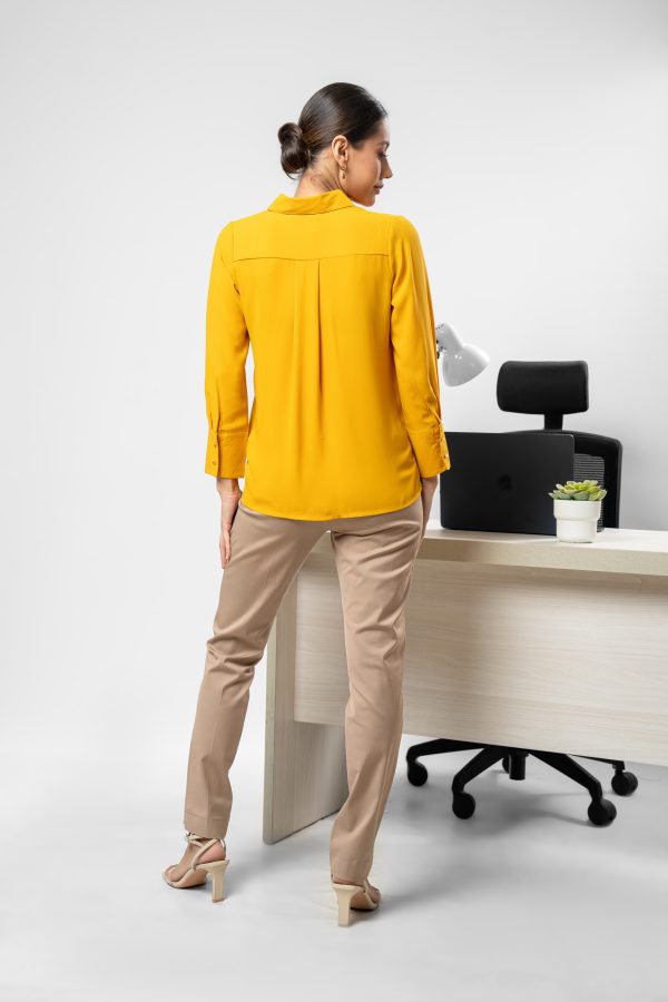 Contrast Button Detailed Button Up Shirt - Image 5