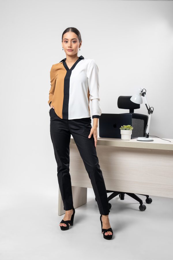 Three-Tone Long Sleeved Top - Image 3
