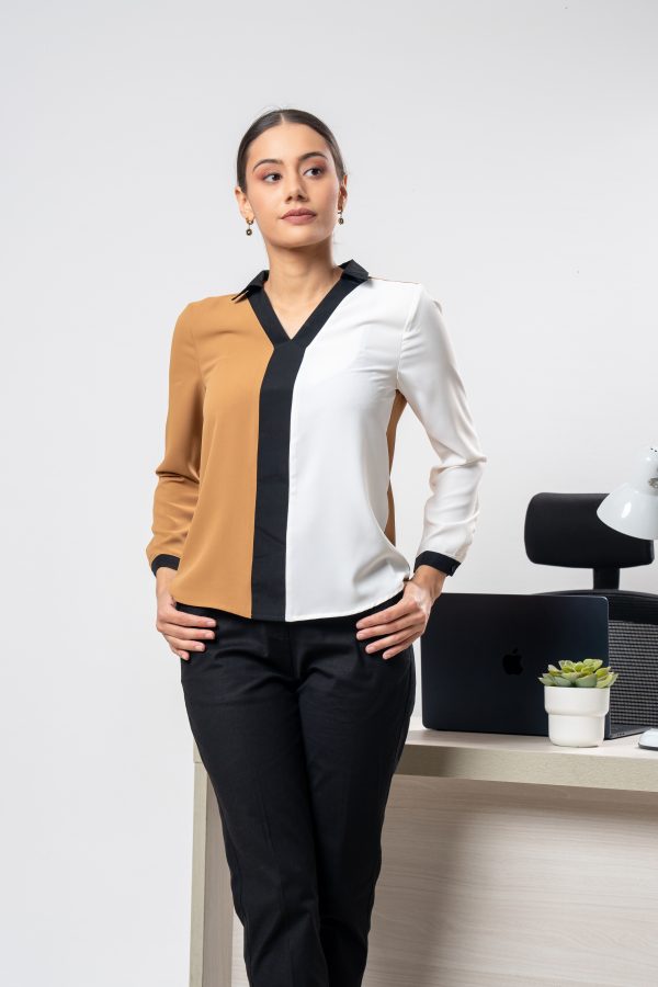 Three-Tone Long Sleeved Top - Image 2