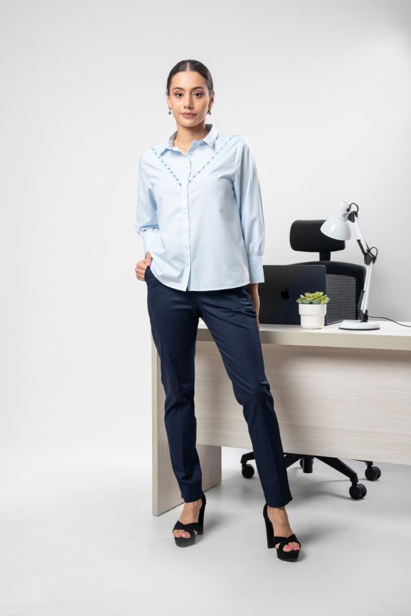 Floral Embroidered Loose Fit Shirt Blouse - Image 4