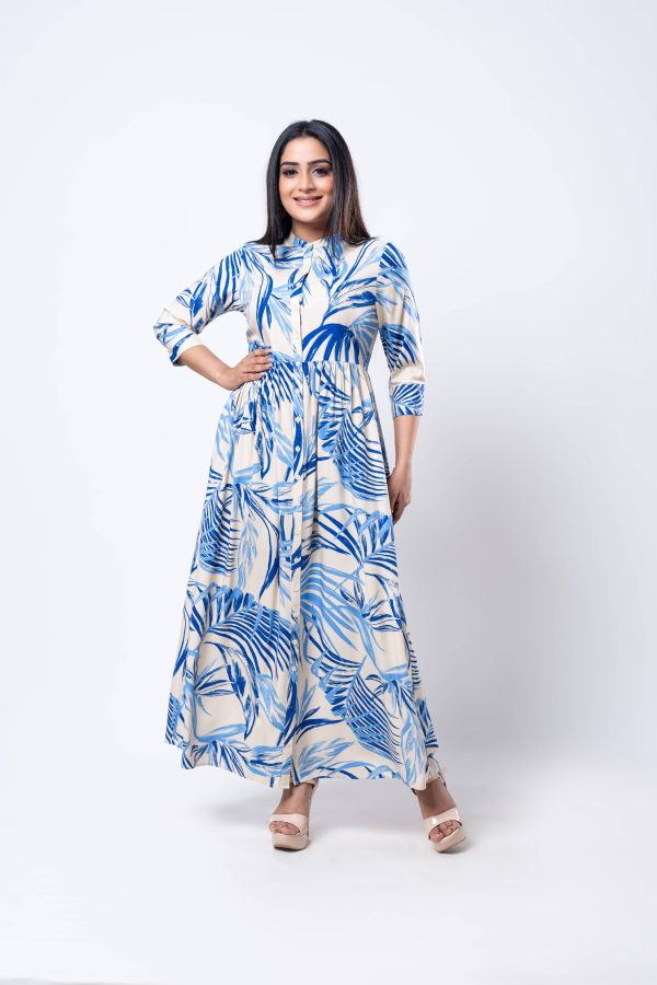 Tropical Patterned Maxi Dress - Image 3