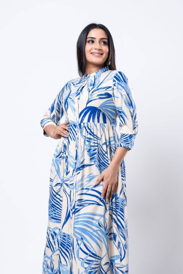 Tropical Patterned Maxi Dress