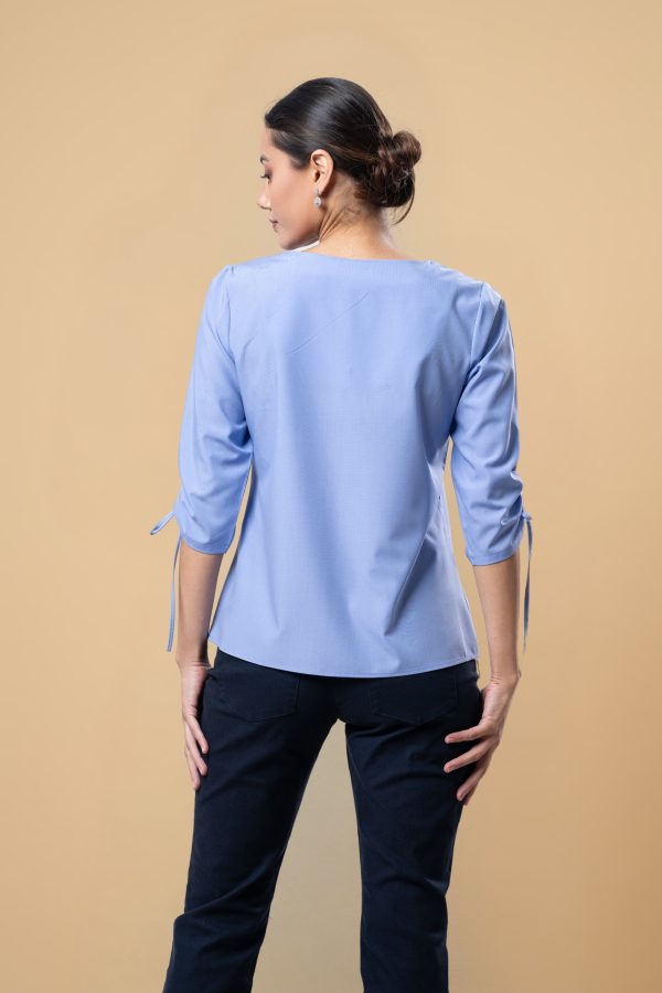 Neck Pleat Detailed Shirt Blouse - Image 3