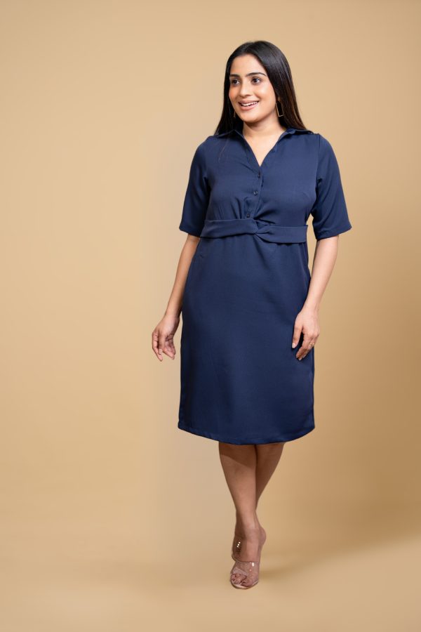 Front Twist Detail Short Dress - Image 4